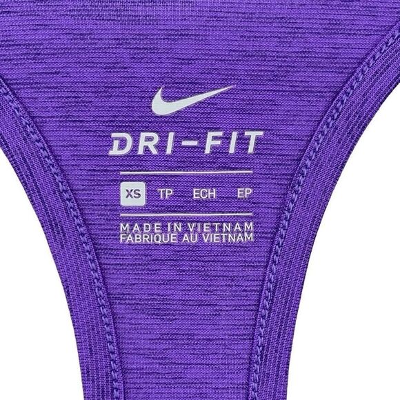 Nike Dri-Fit Clemson Tigers Touch Performance Racerback Tank Top Women XS Purple - Picture 3 of 5